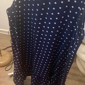Navy Blue Polka Dot Dress
